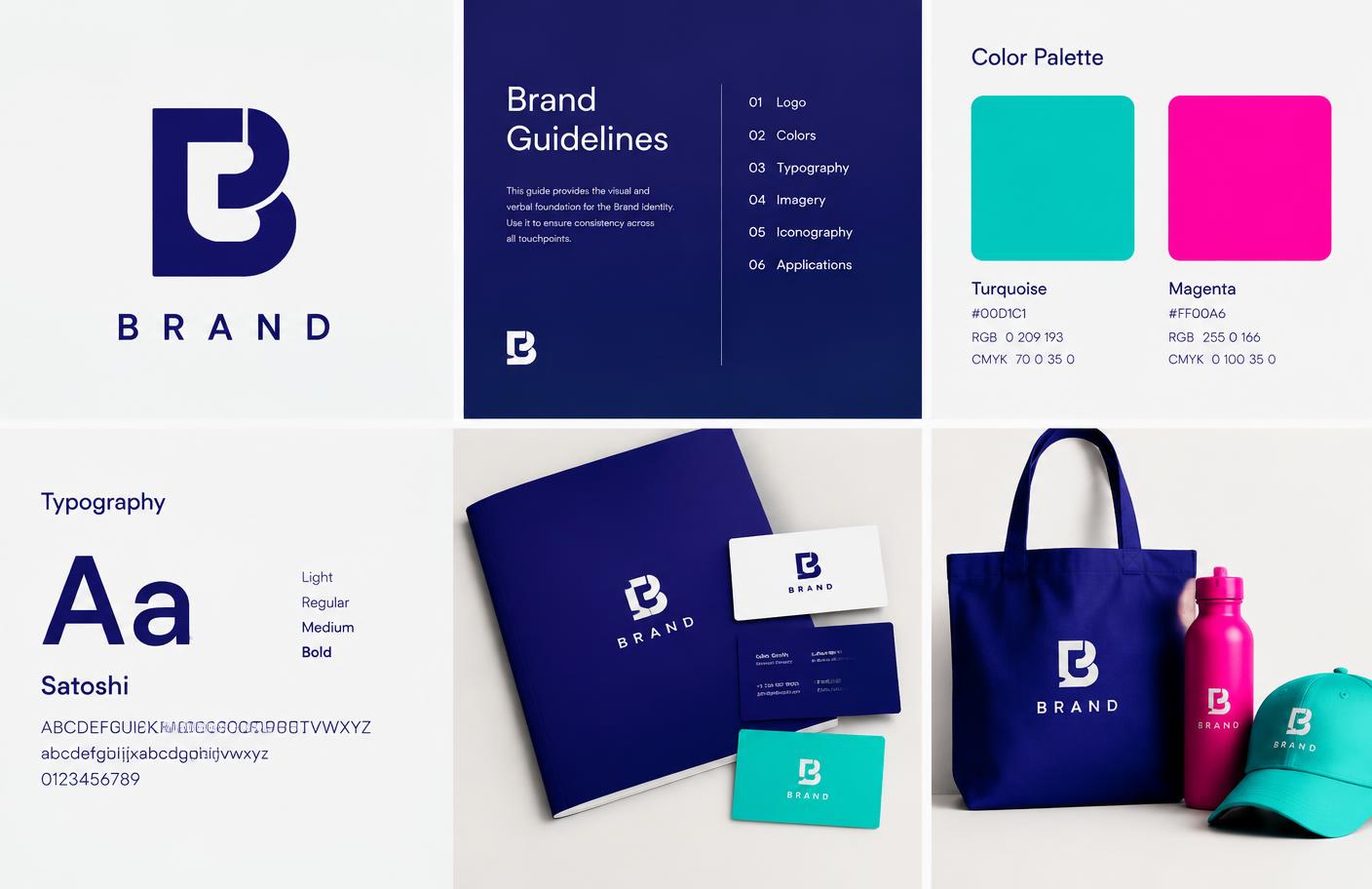 After: finished identity system